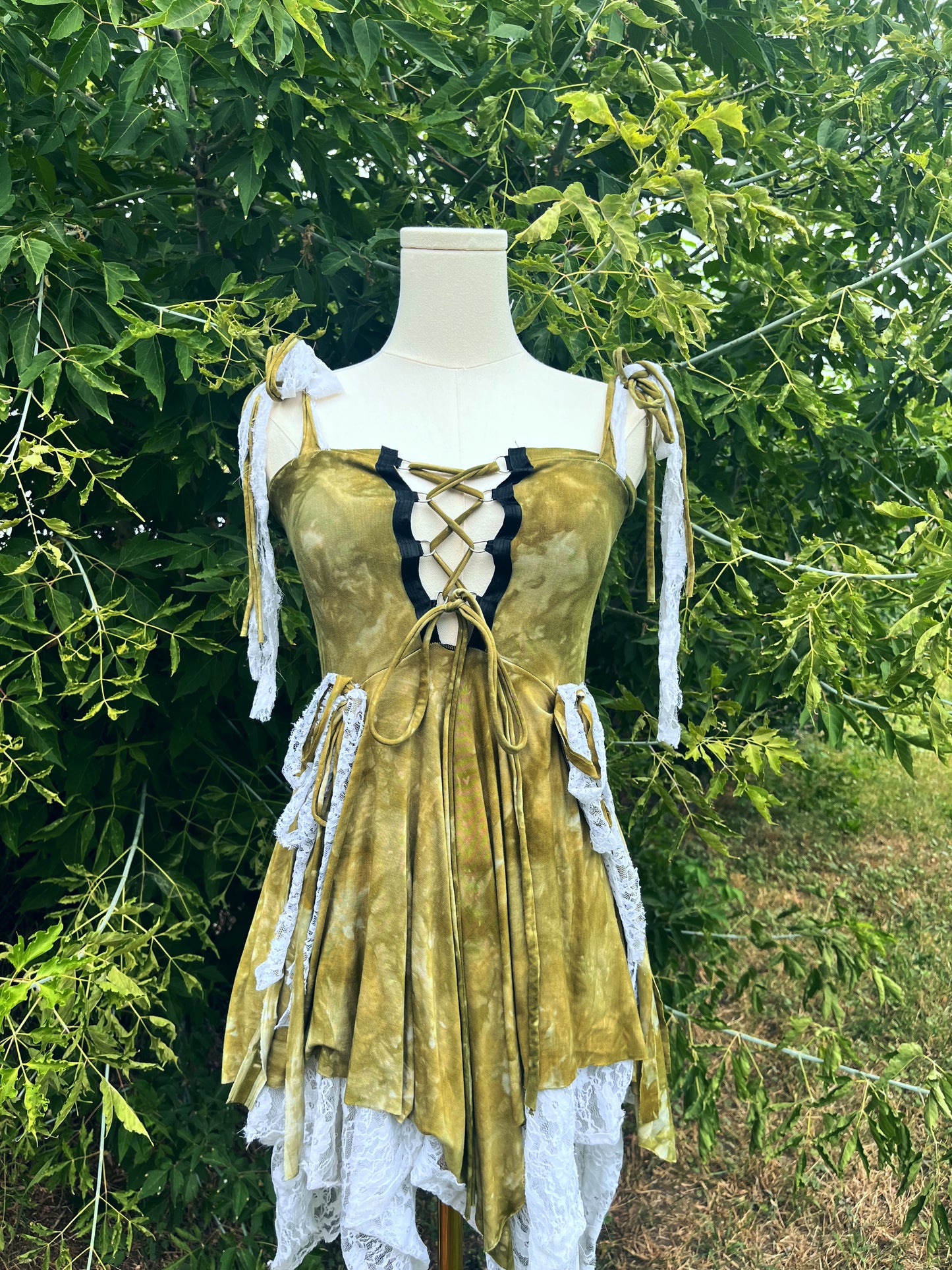 Coquette Cowgirl Dress - Moss