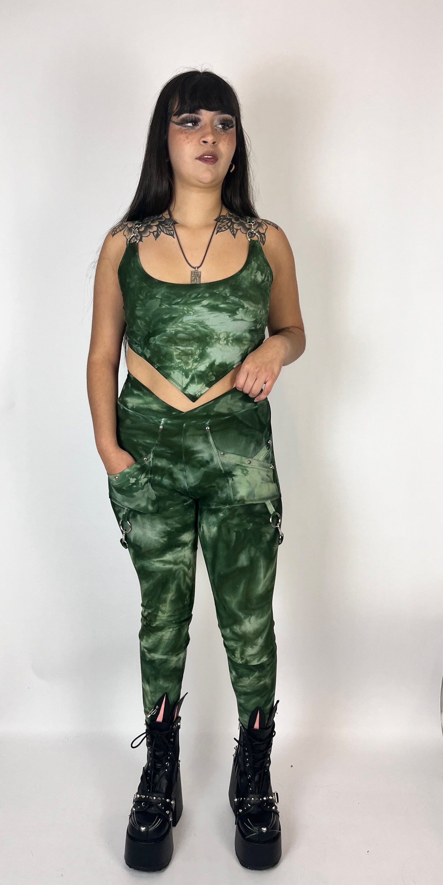 Cyber Leggings - Emerald
