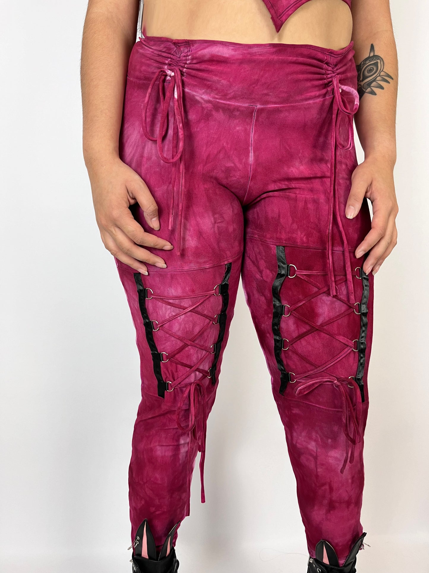 Lace Lux Leggings - Merlot
